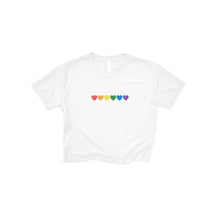 Load image into Gallery viewer, Pride Hearts Crop Top
