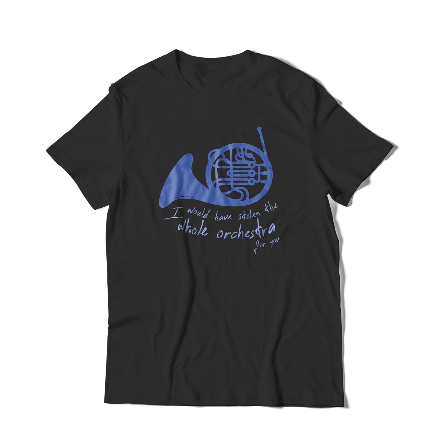 Blue French Horn Orchestra T-Shirt