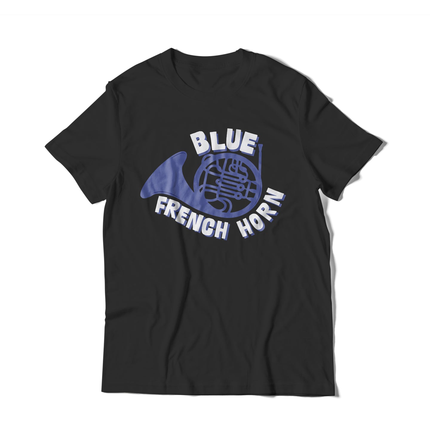 Blue French Horn T-Shirt