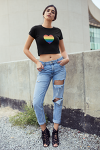 Load image into Gallery viewer, Pride Heart Crop Top
